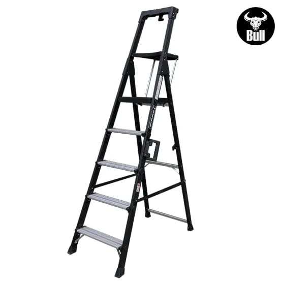 ESCALERA ALUMINIO PORTATIL HIGH QUALITY 5 PASOS 150KG 1.25M APHQ150-5IA AMERICAN BULL3