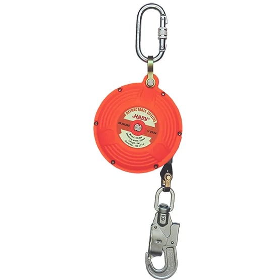 LINEA RETRACTIL CINTA DE NYLON 20MMX6M CON GANCHO DOBLE SEGURO CARABINERO HE-6N PATNGK1