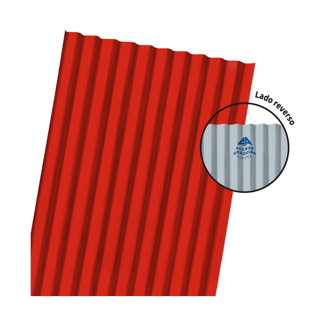 CALAMINA PRE-PINTADA ROJO JIS G3312 0.23X800X3600MM ACEROS AREQUIPA1