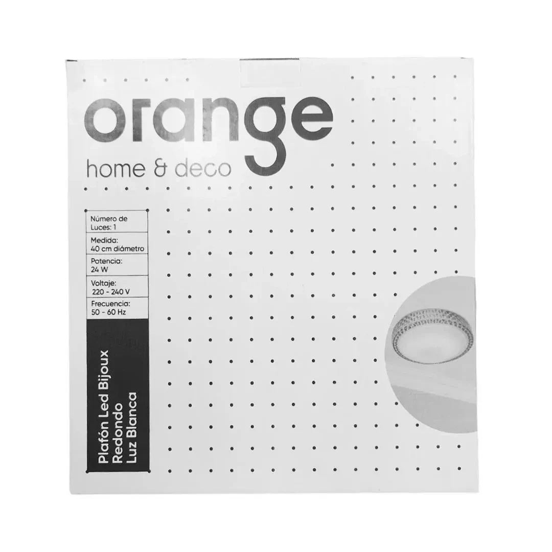 PLAFON LED BIJOUX REDONDA 24W 40CM LUZ BLANCA ORANGE6