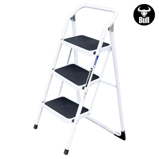 ESCALERA ACERO TIPO TABURETE 3 PASOS 150KG 0.69M ST150-3IA AMERICAN BULL3