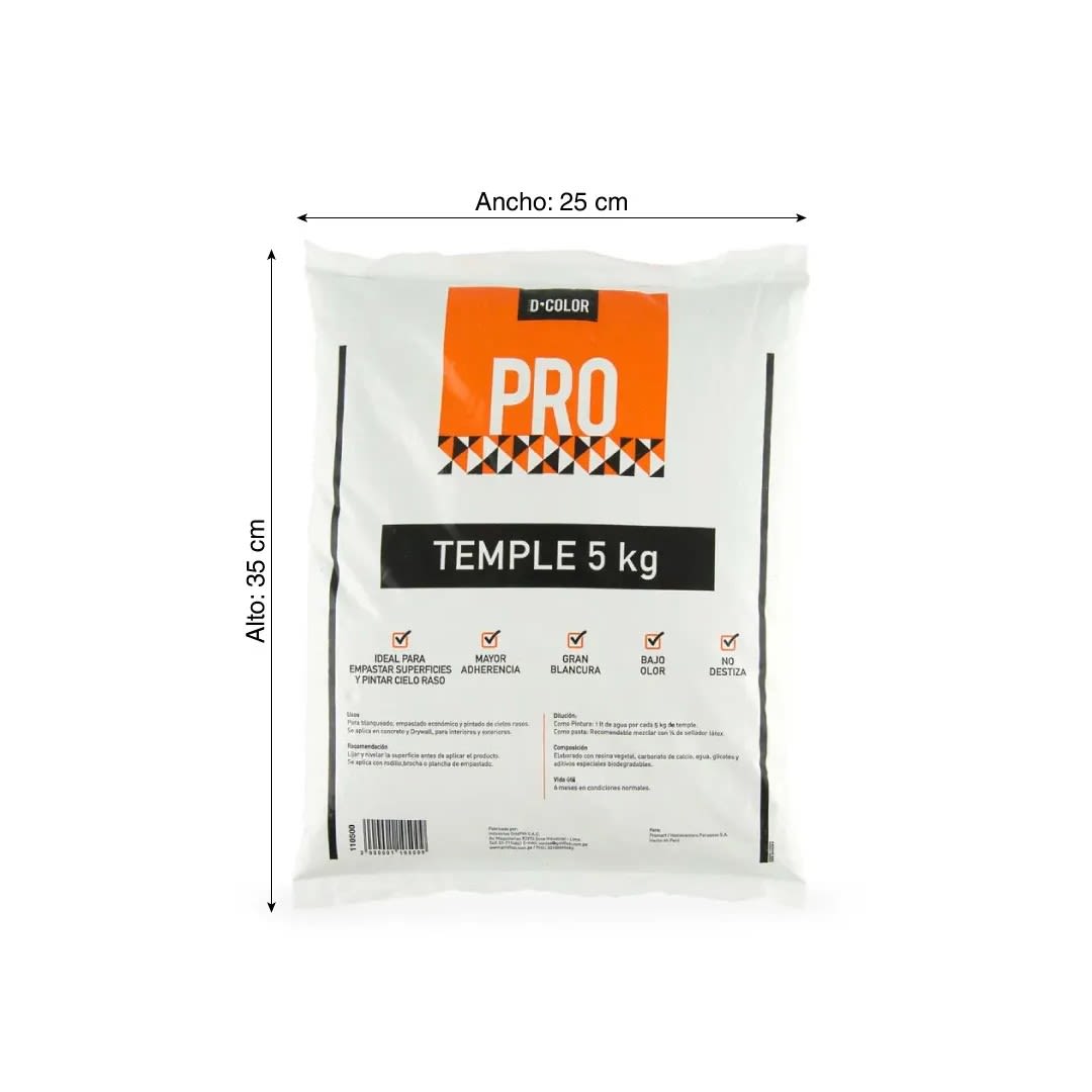 TEMPLE D´COLOR 5 KG PRO1