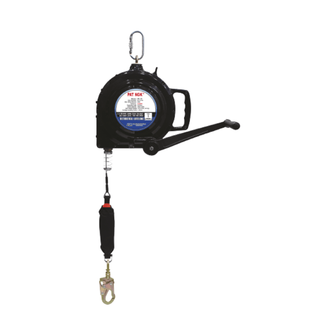 LINEA RETRACTIL CABLE DE ACERO 4.8MMX20M CON MANIVELA DE RECUPERACION RE 20 PATNGK