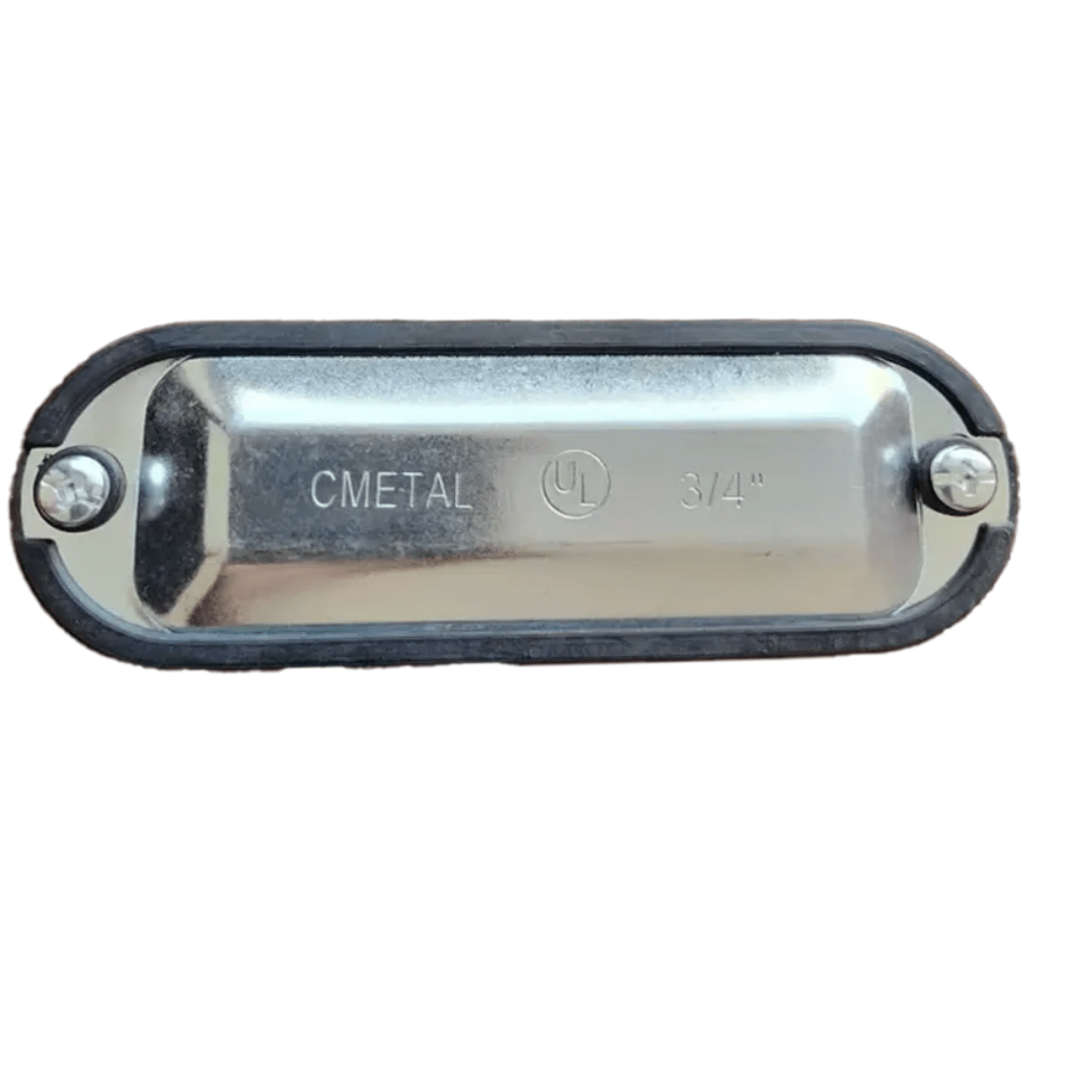 TAPA C/EMPAQUE INTEGRADO P/CAJA CONDULET FORM 5 ACERO DE 1/2'' UL CMETAL2