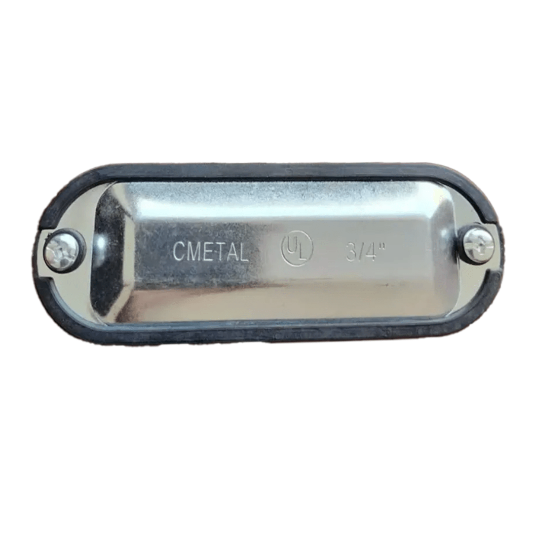 TAPA C/EMPAQUE INTEGRADO P/CAJA CONDULET FORM 5 ACERO DE 3/4'' UL CMETAL2