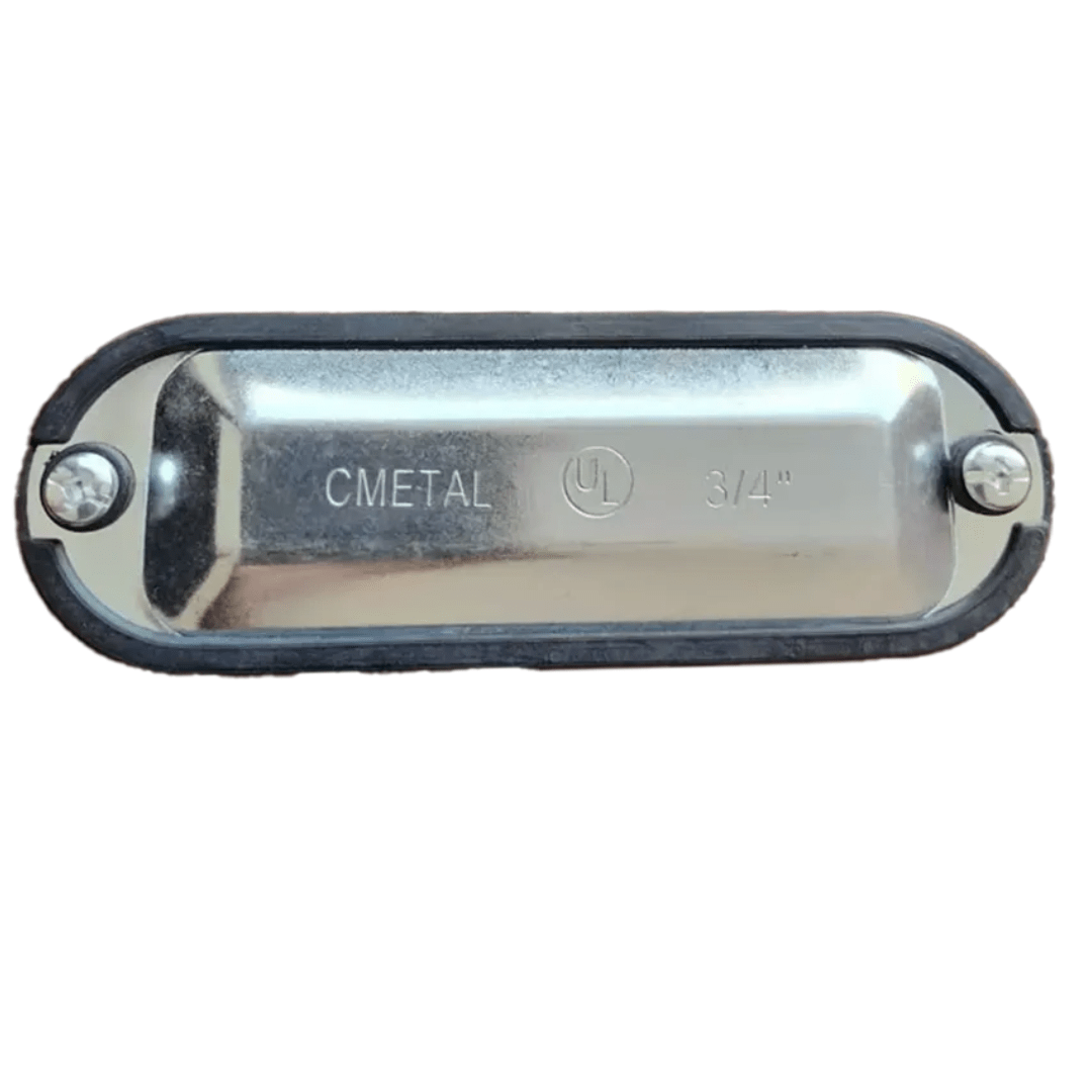 TAPA C/EMPAQUE INTEGRADO P/CAJA CONDULET FORM 5 ACERO DE 1-1/4'' 1-1/2'' UL CMETAL2