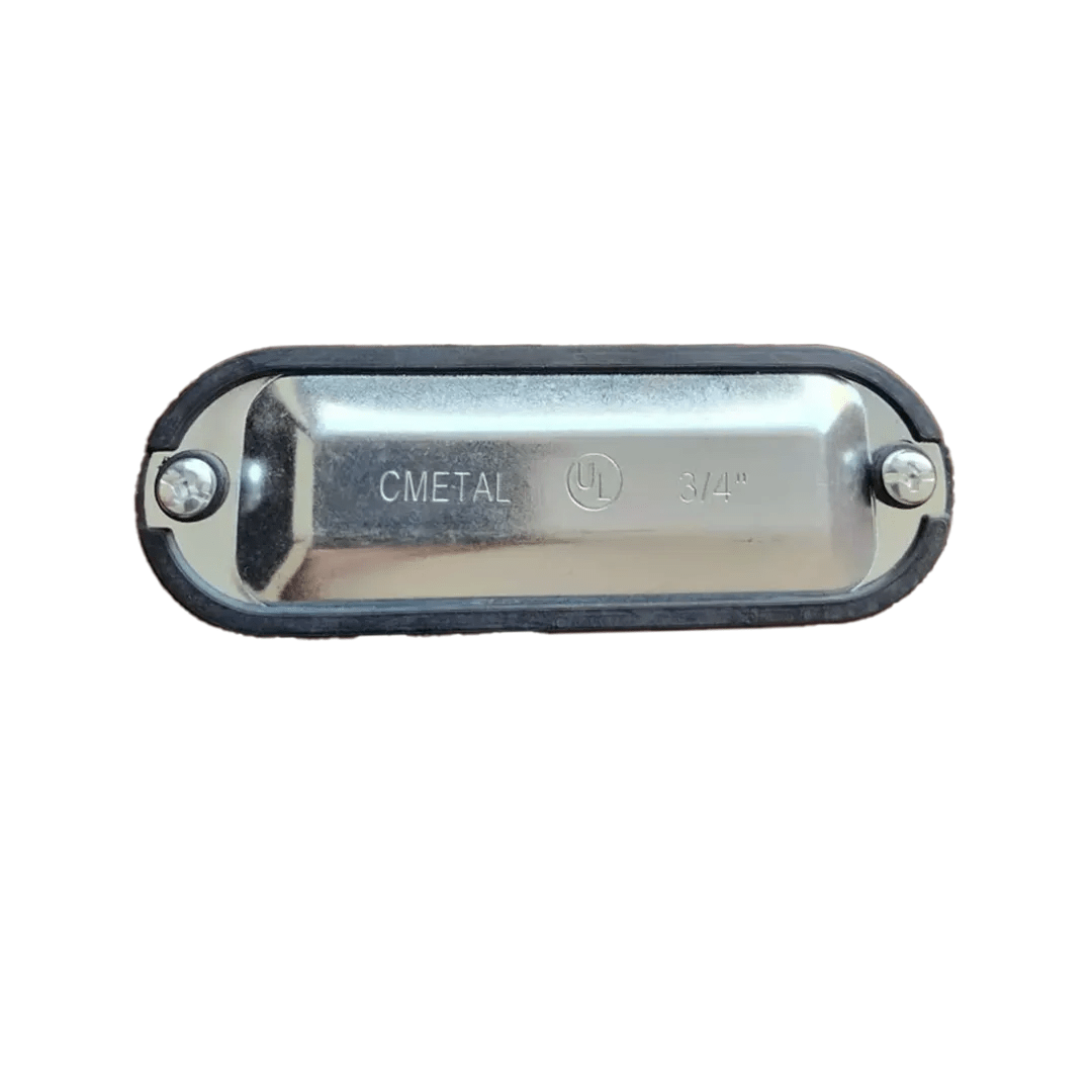 TAPA C/EMPAQUE INTEGRADO P/CAJA CONDULET FORM 5 ACERO DE 3-1/2'' 4'' UL CMETAL2