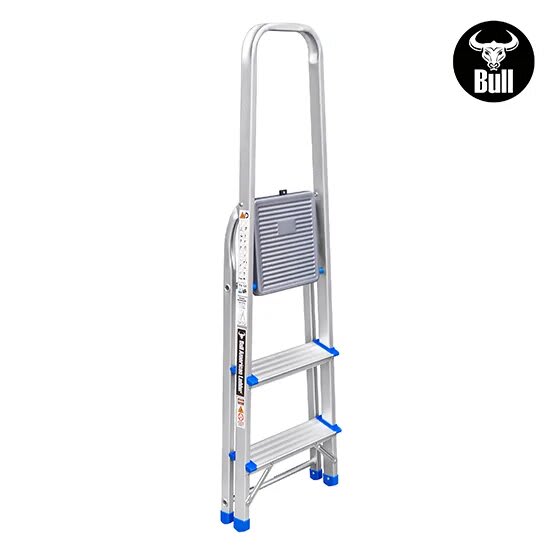 ESCALERA ALUMINIO TIPO BANQUETA ECONOMIC 3 PASOS 150KG 0.62M EAB150-3IA AMERICAN BULL2