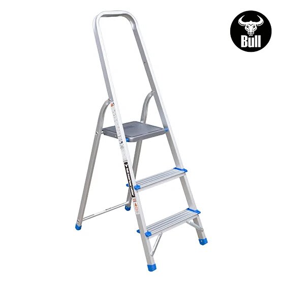 ESCALERA ALUMINIO TIPO BANQUETA ECONOMIC 3 PASOS 150KG 0.62M EAB150-3IA AMERICAN BULL3