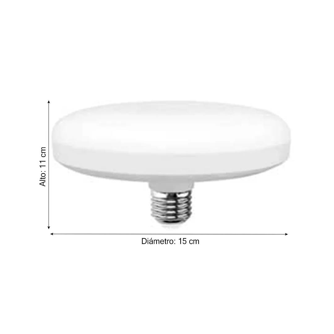 FOCO LED UFO 15W E27 LUZ FRIA DE POLICARBONATO BLANCO LIGHTECH1