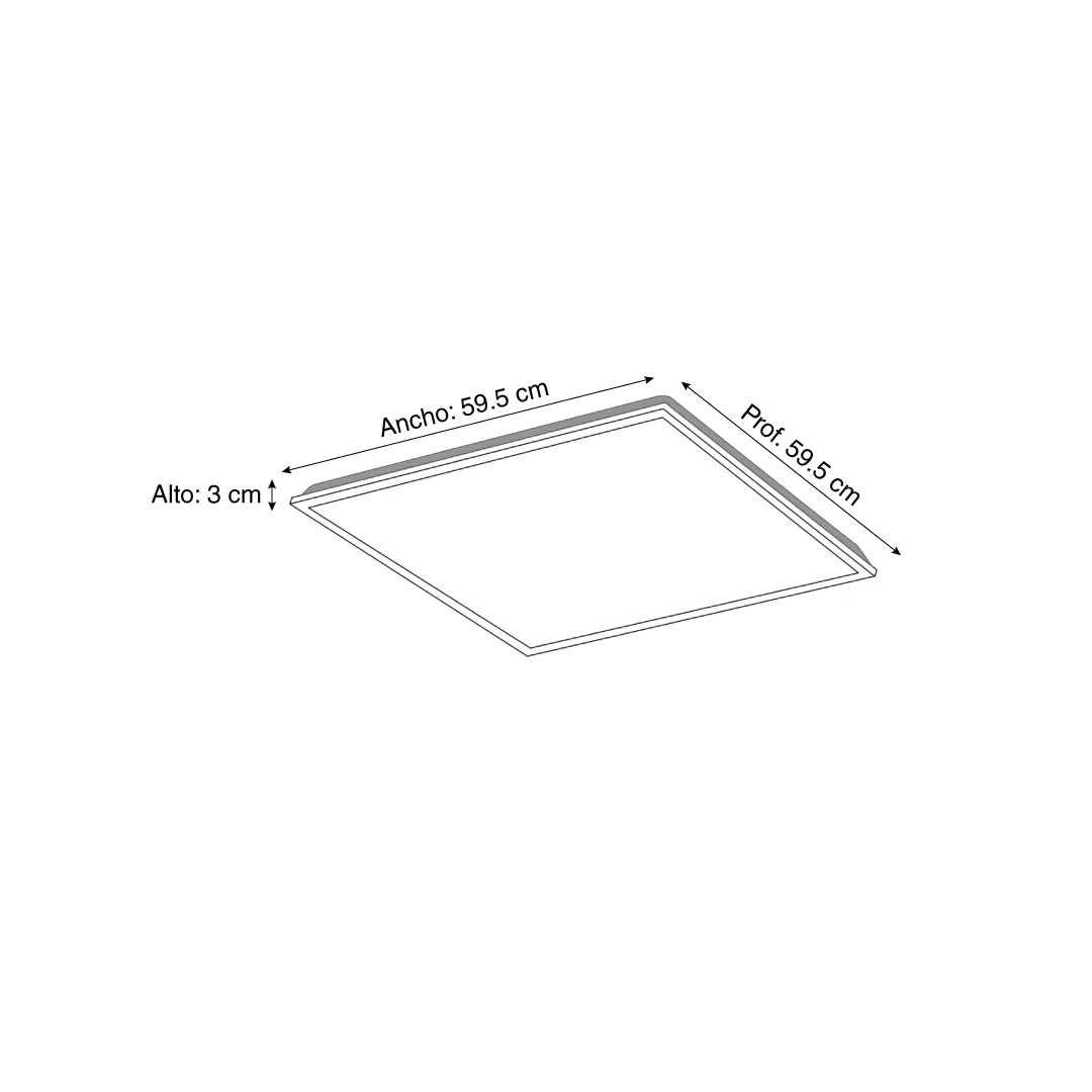 PANEL LED 48W 60X60CM 3450LM LUZ INTERMEDIA LIGHTECH1