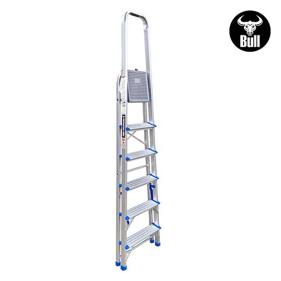 ESCALERA ALUMINIO TIPO BANQUETA ECONOMIC 5 PASOS 150KG 1.06M EAB150-5IA AMERICAN BULL2