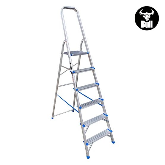 ESCALERA ALUMINIO TIPO BANQUETA ECONOMIC 6 PASOS 150KG 1.28M EAB150-6IA AMERICAN BULL3