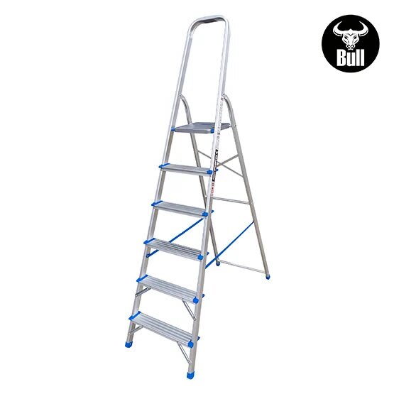ESCALERA ALUMINIO TIPO BANQUETA ECONOMIC 6 PASOS 150KG 1.28M EAB150-6IA AMERICAN BULL4