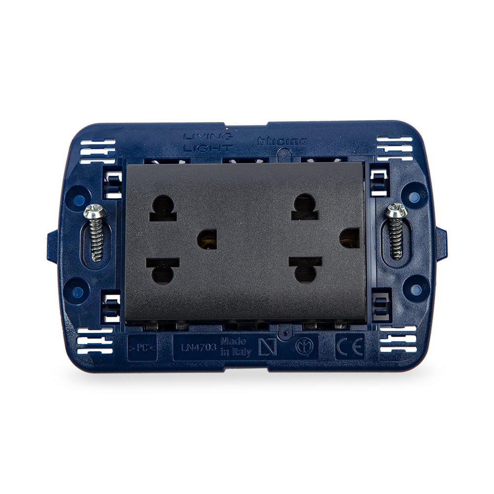 TOMA UNIVERSAL + T DUPL LIVING LIGHT BTICINO1