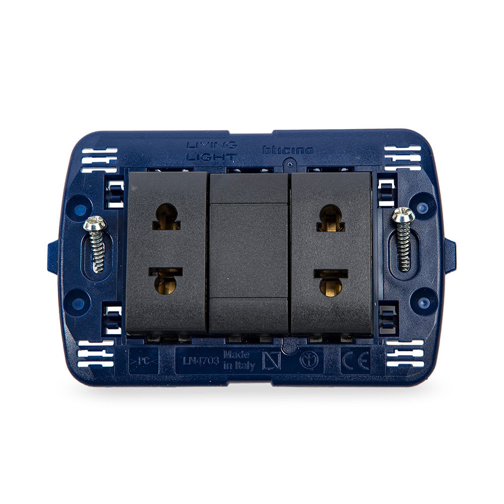 TOMA UNIVERSAL DOBLE LIVING LIGHT BTICINO