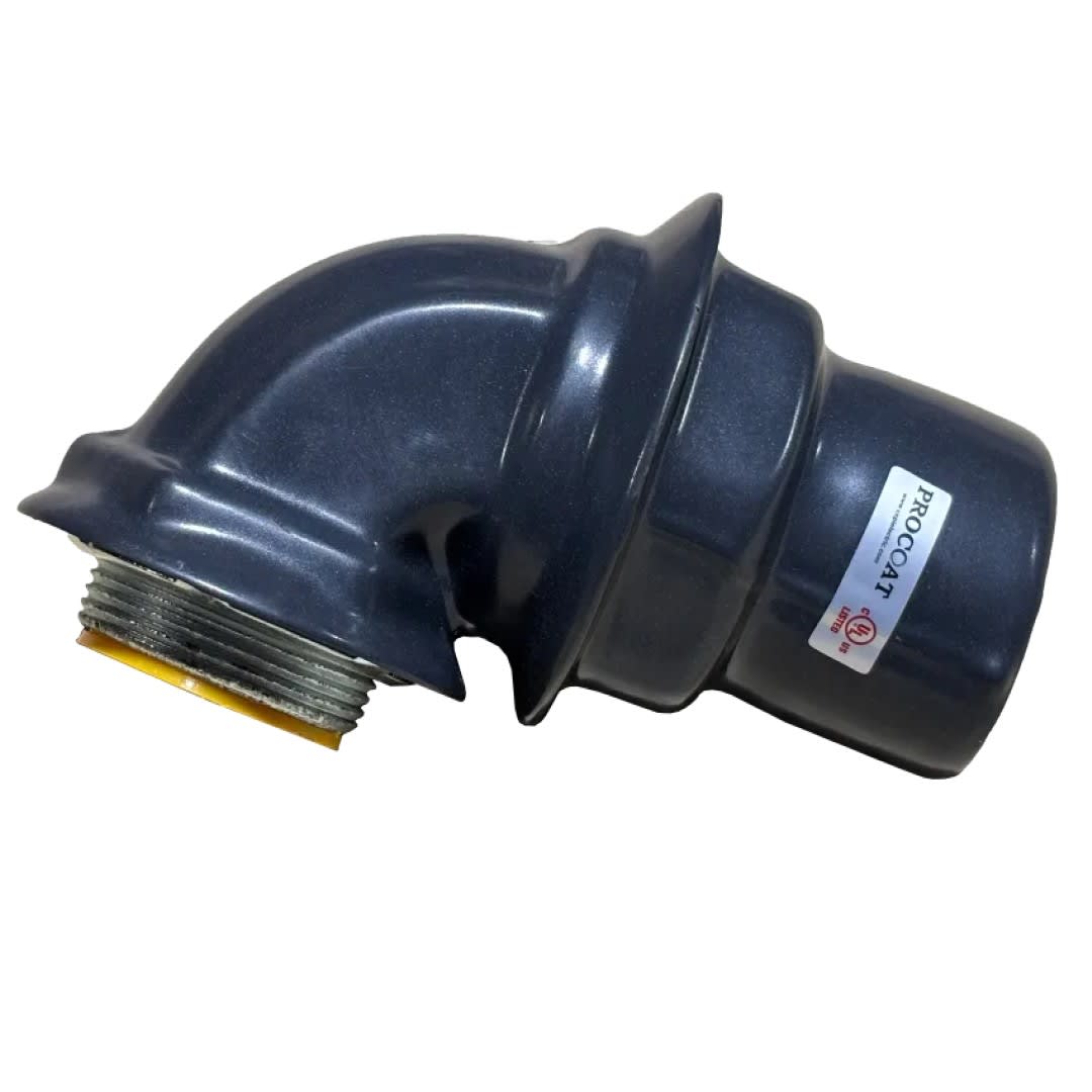CONECTOR CURVO LIQUIDTIGHT ACERO DE 2''X90° REVESTIDO DE PVC UL PROCOAT