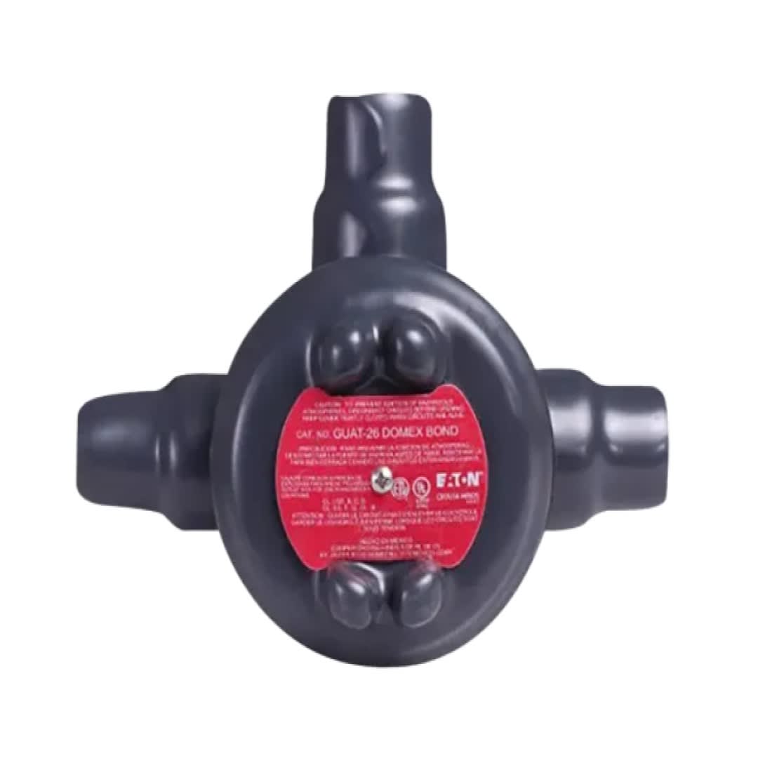 CAJA REDONDA TIPO GUAT AL. 1-1/2'' COVER Ø5'' REVESTIDA DE PVC NEMA 7 CL1 DIV1&2 UL DOMEX BOND ROJO