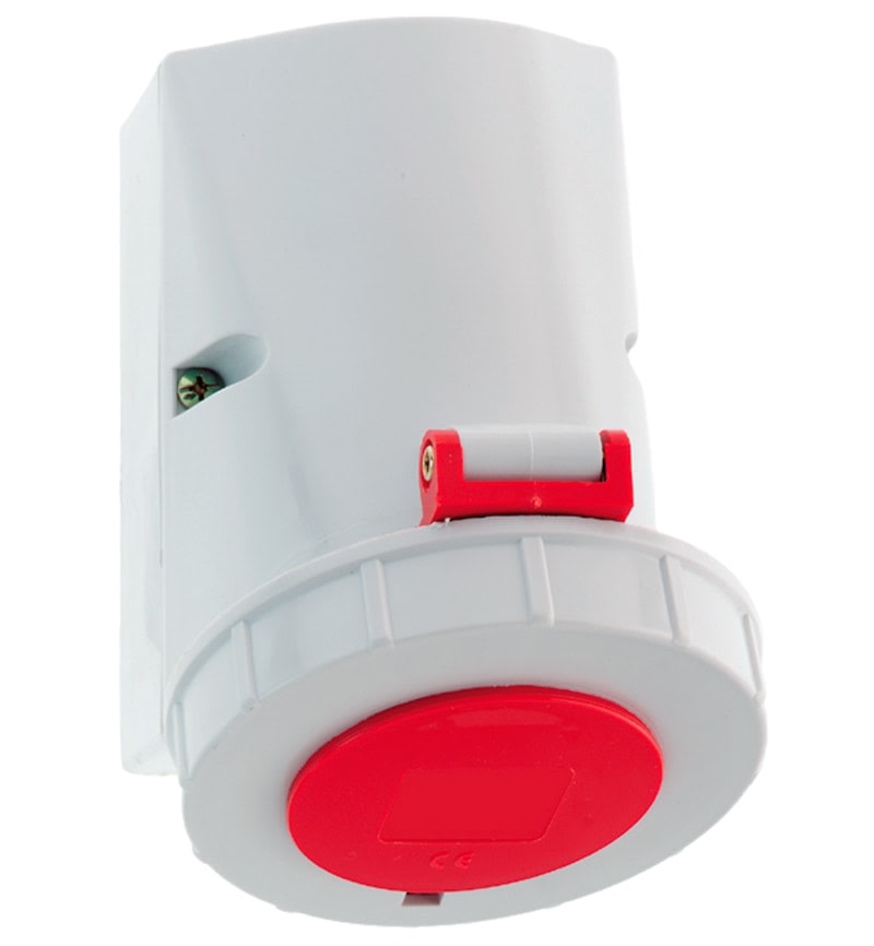 TOMA VISIBLE 16A 2P+T 415V ROJO 9H IP67 1134 BALS1