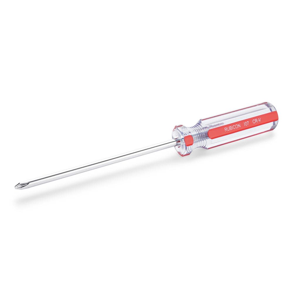 DESARMADOR ESTRELLA MODELO 107 CROMADO 1/4''X5'' PLASTICO RUBICON