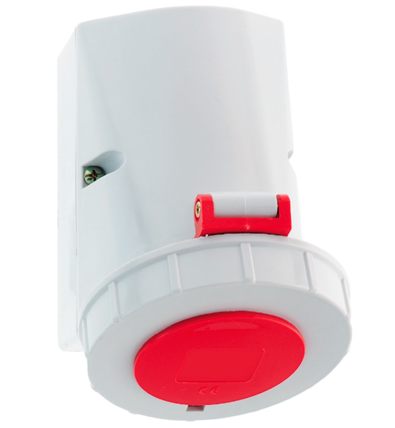 TOMA VISIBLE 16A 3P+T 415V ROJO 6H IP67 1137 BALS1