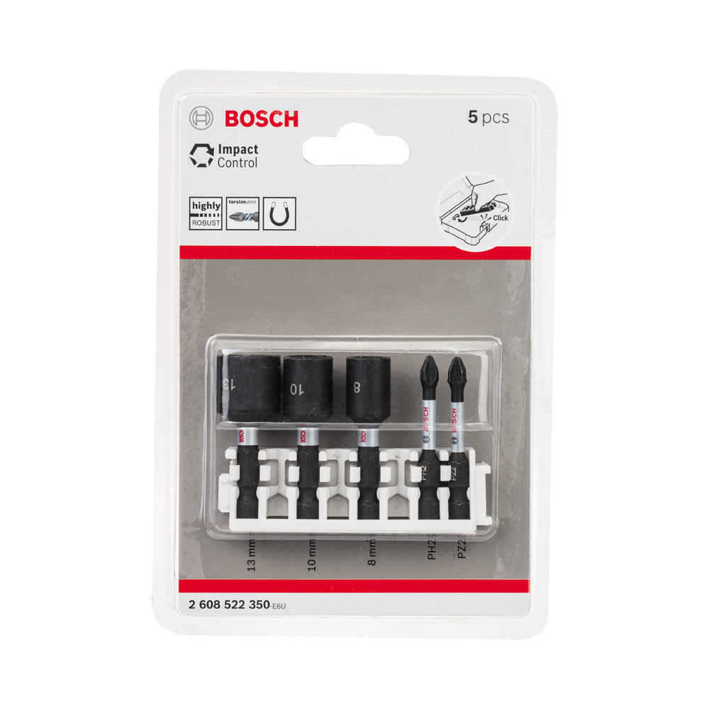 SET DE DADOS 8, 10, 13MM BIT 50MM PH2 PZ2 BOSCH1