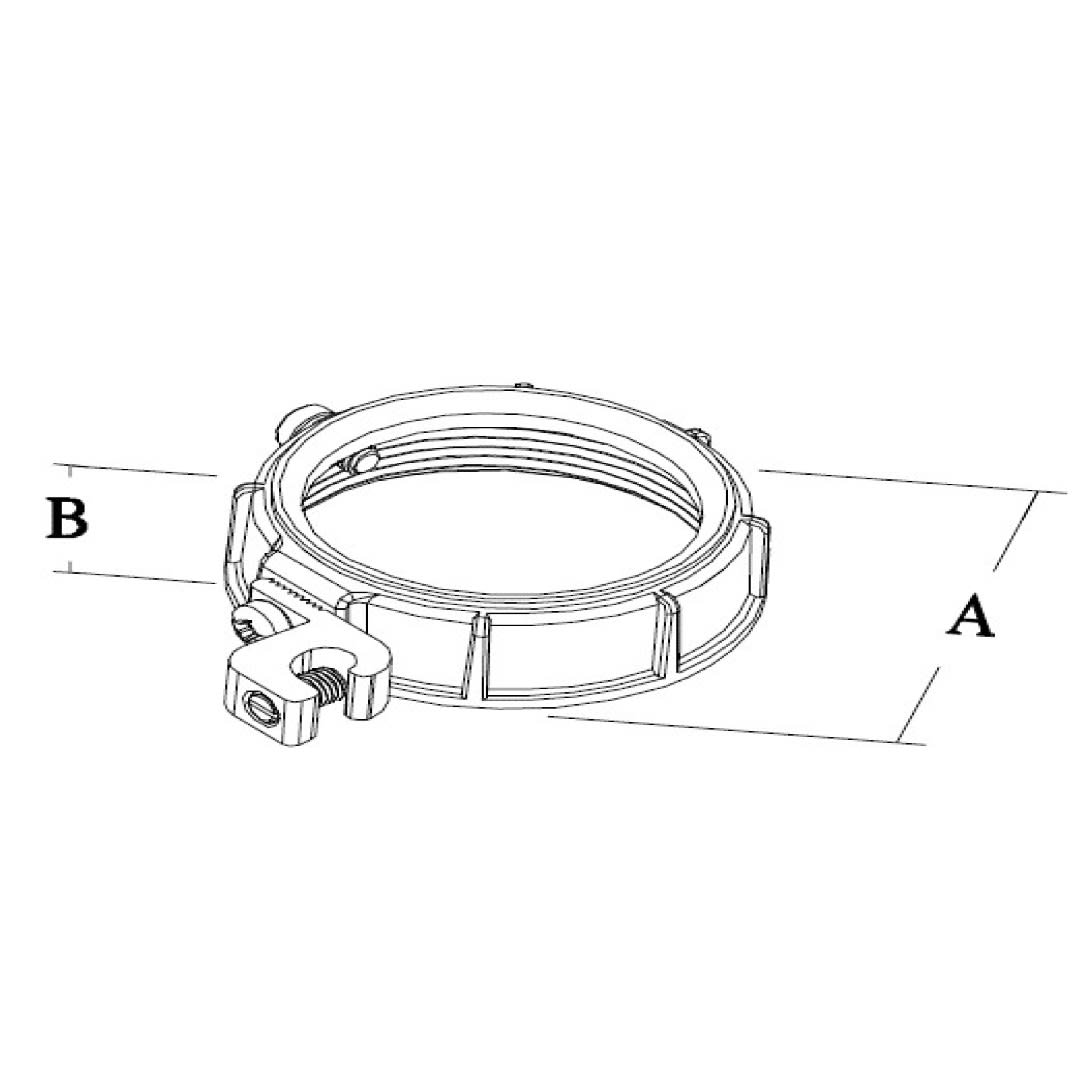 TUERCA BUSHING DE HIERRO C/AISL. 3'' HDG+RECUBIERTA DE ZINC UL PRODUIT2