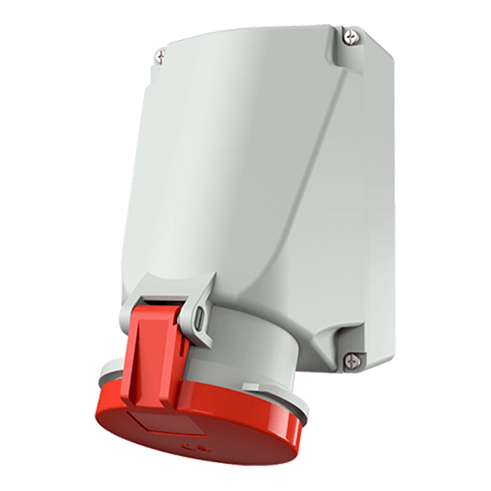 TOMA VISIBLE 63AMP 3P+T 415V ROJO 6H IP44 MENNEKES1