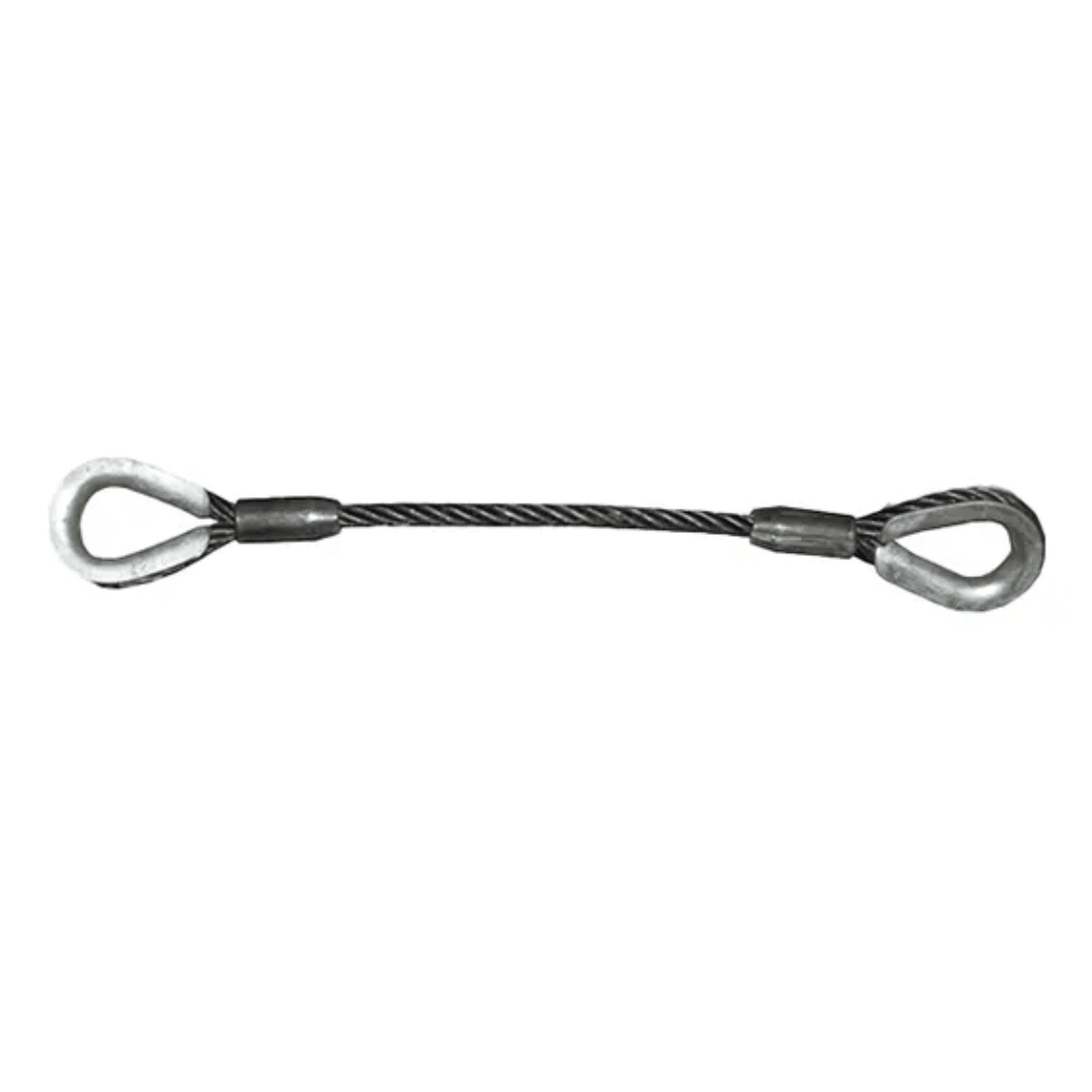 ESTROBO DE CABLE DE ACERO OJO GUARDACABLE 1/4''X5MTS AMERICAN BULL