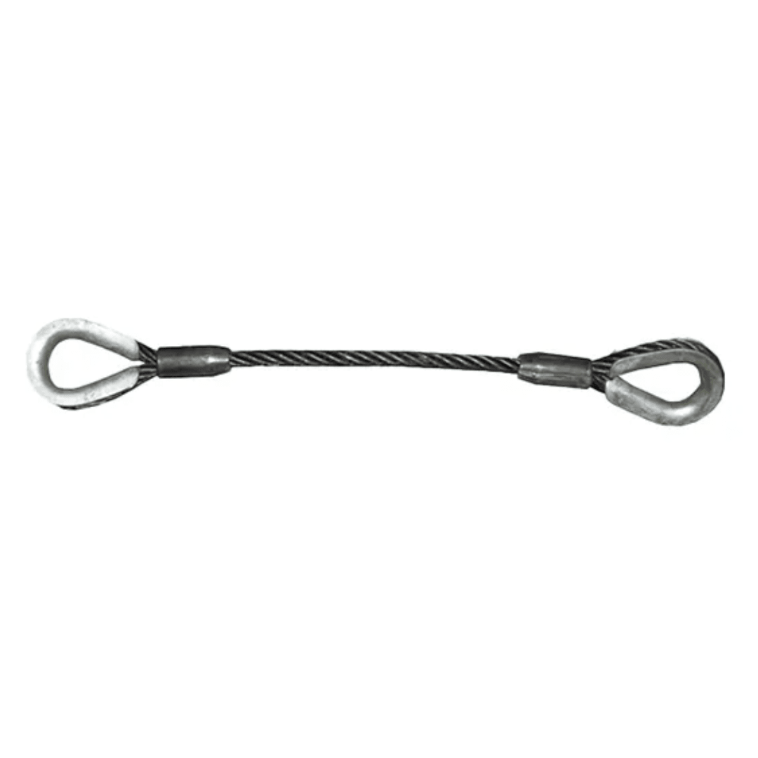 ESTROBO DE CABLE DE ACERO OJO GUARDACABLE 5/16''X1.5MTS AMERICAN BULL