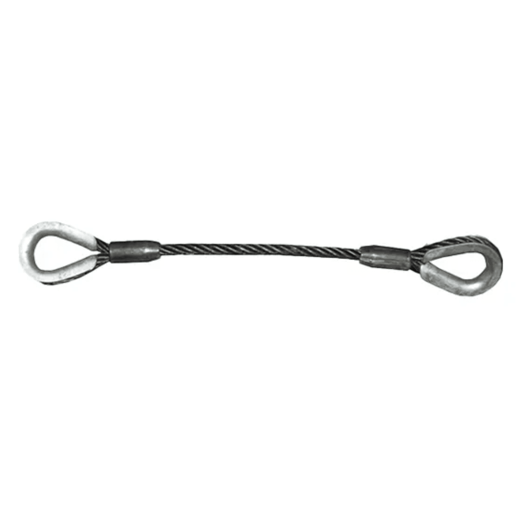 ESTROBO DE CABLE DE ACERO OJO GUARDACABLE 1 1/2''X5MTS AMERICAN BULL