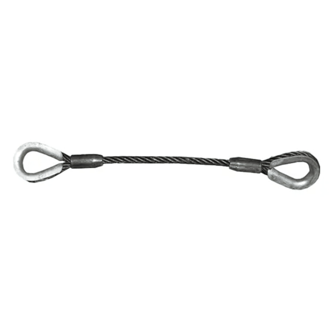 ESTROBO DE CABLE DE ACERO OJO GUARDACABLE 1 1/2''X6MTS AMERICAN BULL