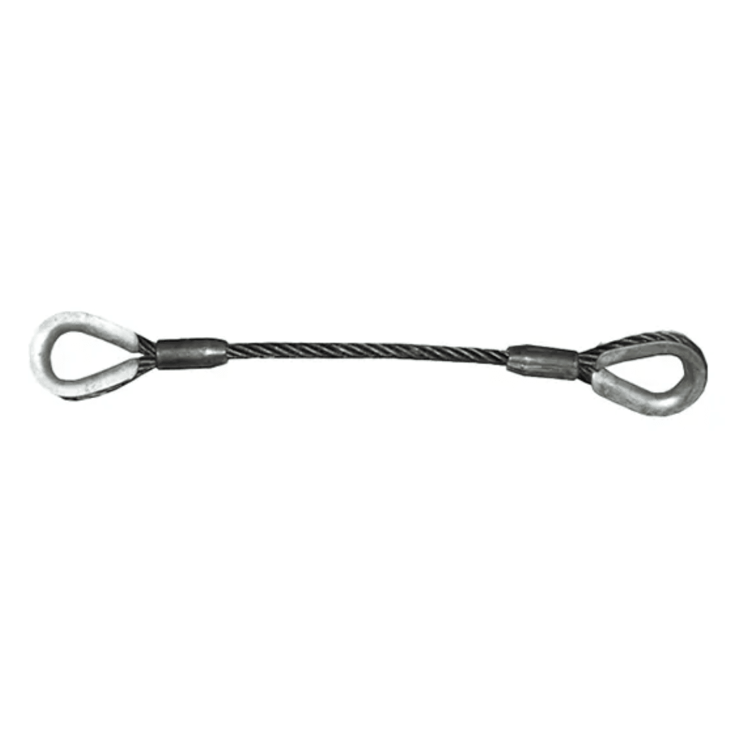 ESTROBO DE CABLE DE ACERO OJO GUARDACABLE 1 3/4''X4MTS AMERICAN BULL