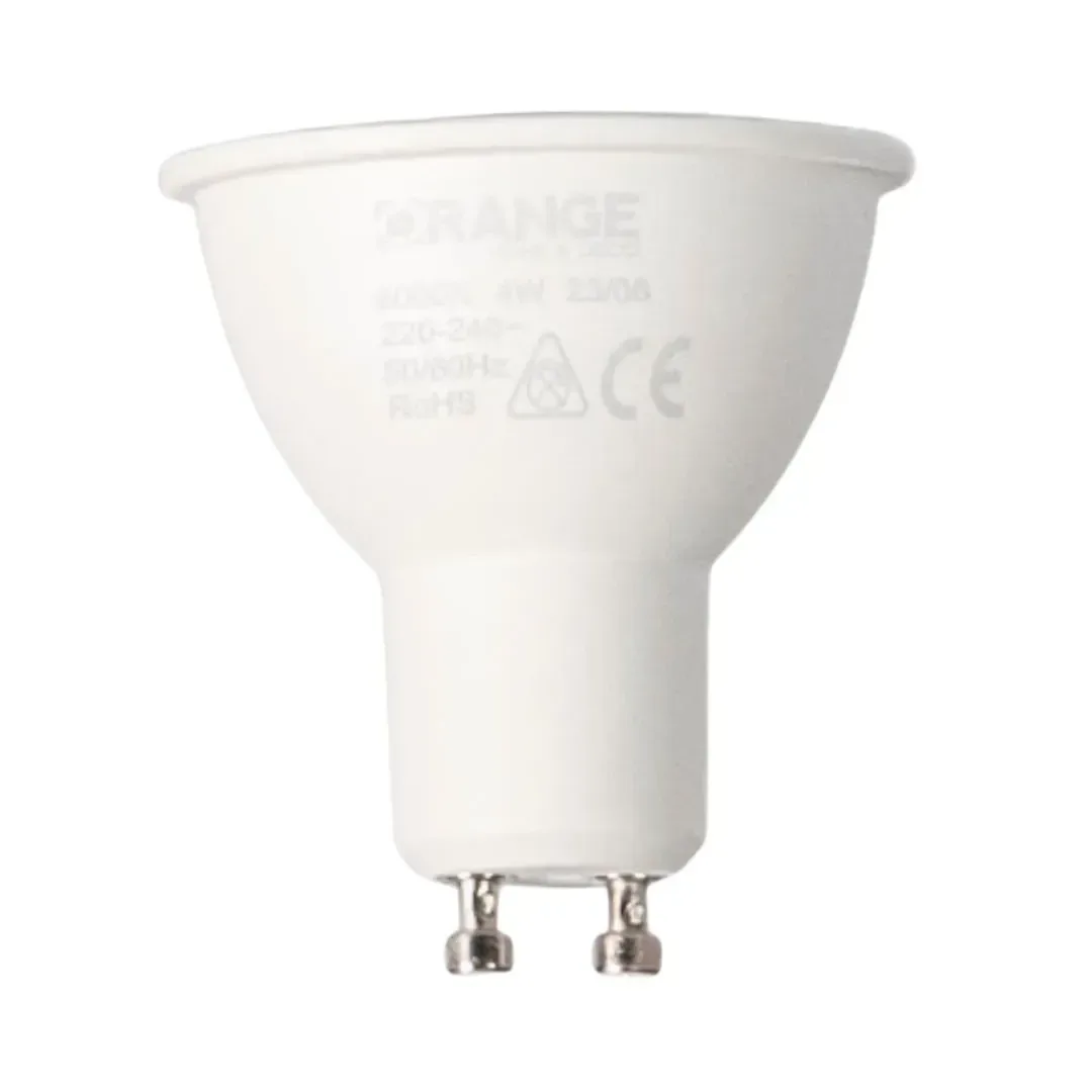 DICROICO LED GU10 4W LUZ CALIDA X 3 UNIDADES ORANGE7