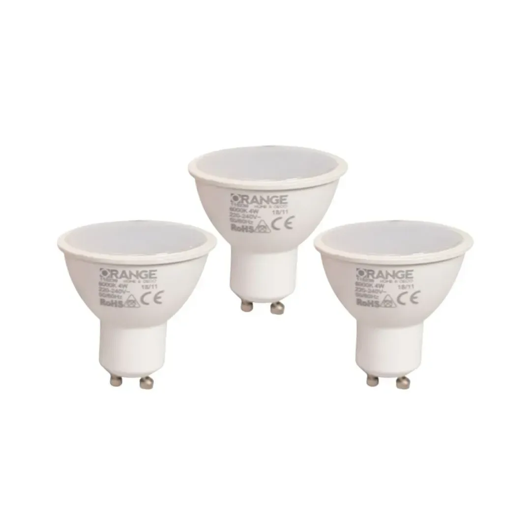 DICROICO LED GU10 4W LUZ FRIA X 3 UNIDADES ORANGE1