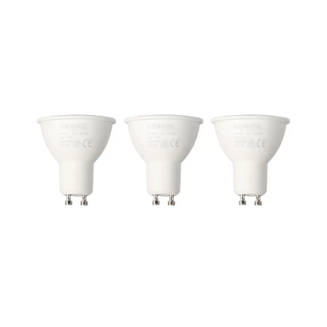 DICROICO LED GU10 4W LUZ FRIA X 3 UNIDADES ORANGE4