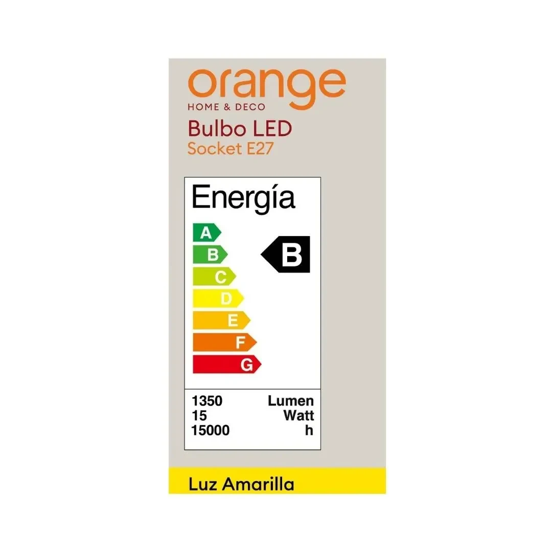 FOCO LED E27 15W LUZ CALIDA ORANGE5