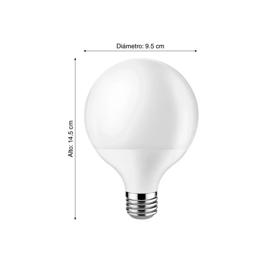 FOCO LED GLOBO LF E27 15W LUZ FRIA POLICARBONATO BLANCO ORANGE3
