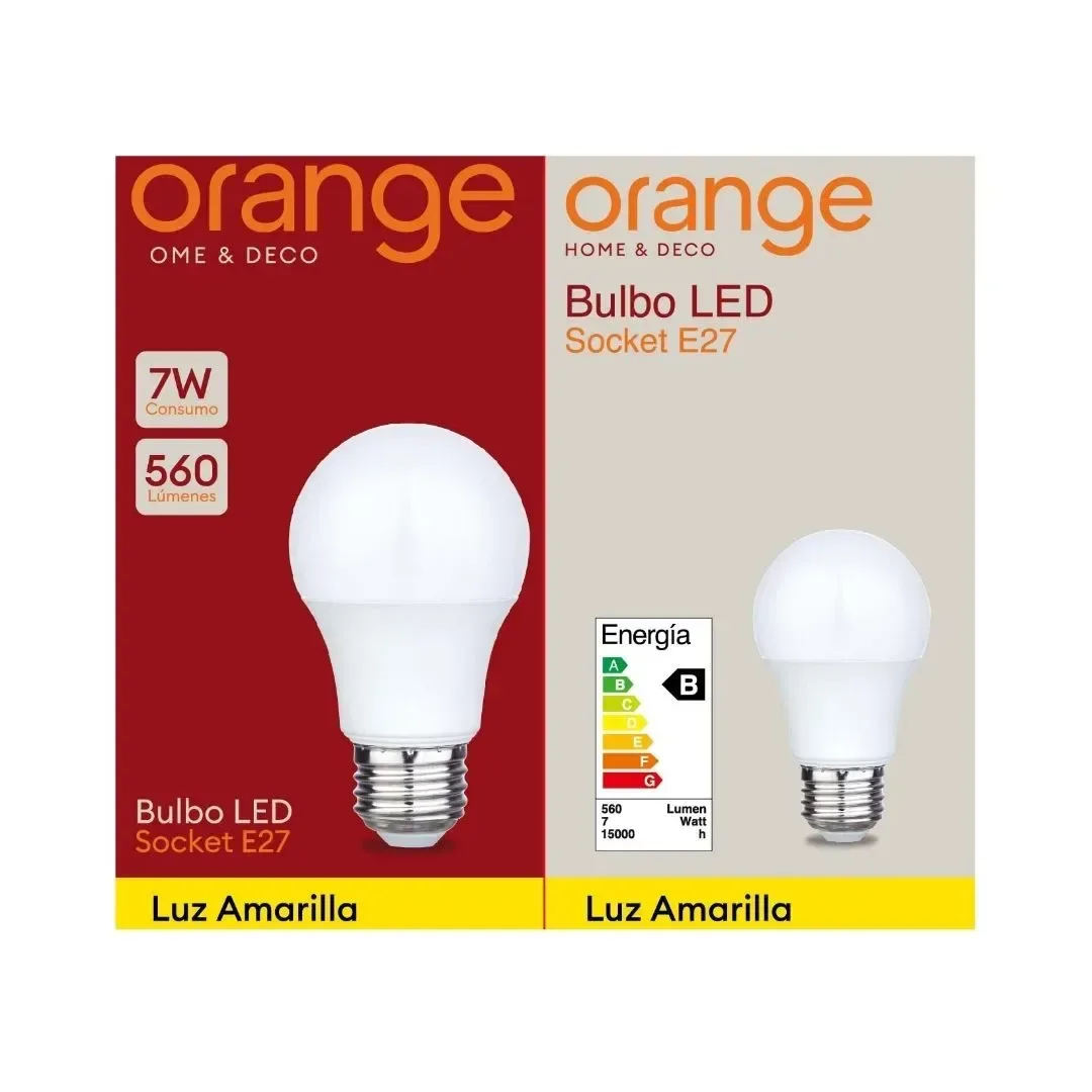 FOCO LED BULBO 7W LUZ CALIDA E27 ORANGE4