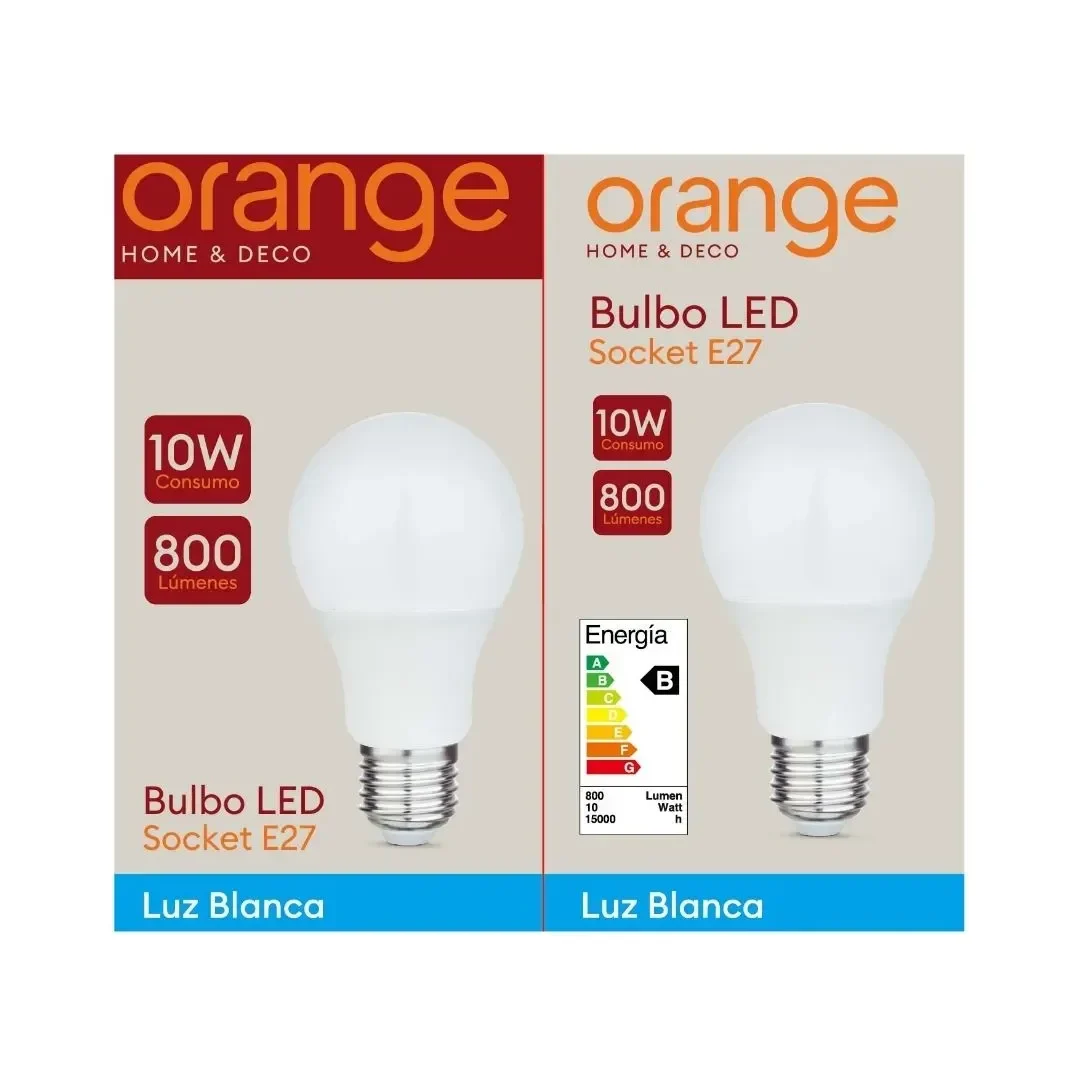 FOCO LED E27 10W LUZ FRIA ORANGE4