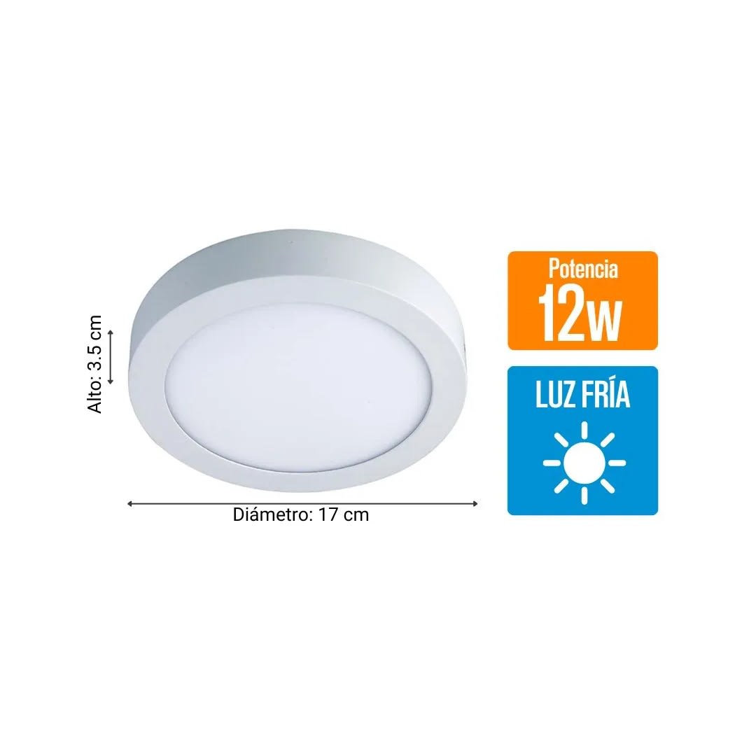 DOWNLIGHT ADOSABLE REDONDO 12W LUZ FRIA ORANGE1