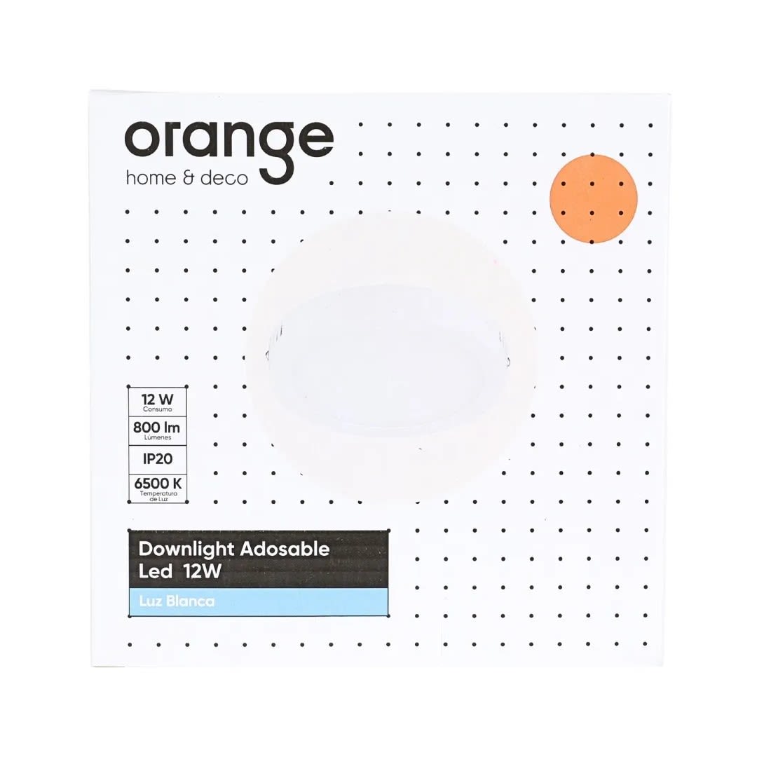 DOWNLIGHT ADOSABLE REDONDO 12W LUZ FRIA ORANGE5