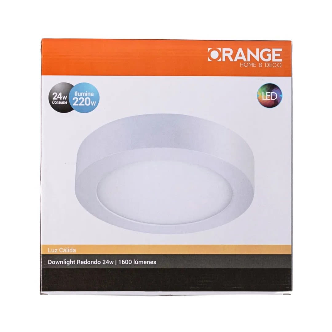 DOWNLIGHT REDONDO 24W LUZ CALIDA DE ALUMINIO ORANGE4