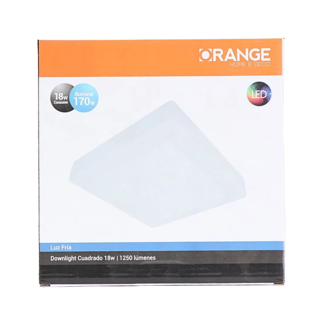 DOWNLIGHT ADOSABLE CUADRADO 18W LUZ FRIA ORANGE4