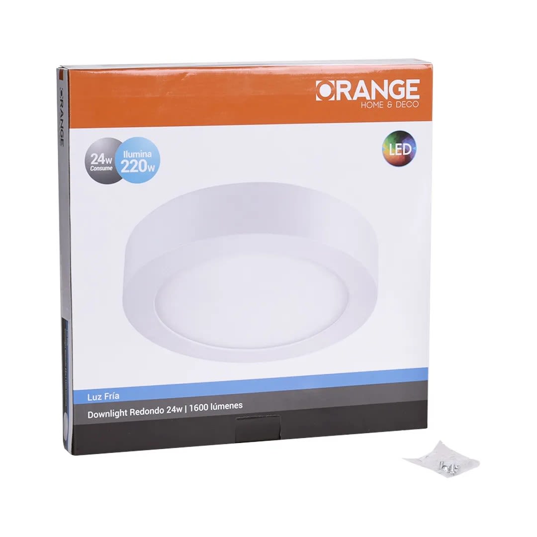 DOWNLIGHT REDONDO LF DE 24W LUZ FRIA ORANGE3