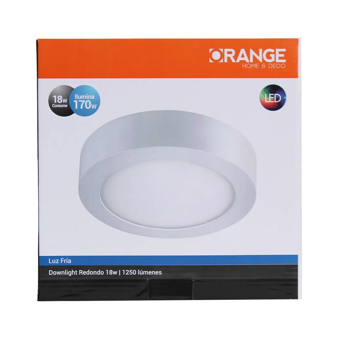 DOWNLIGHT ADOSABLE REDONDO 18W LUZ FRIA ORANGE1