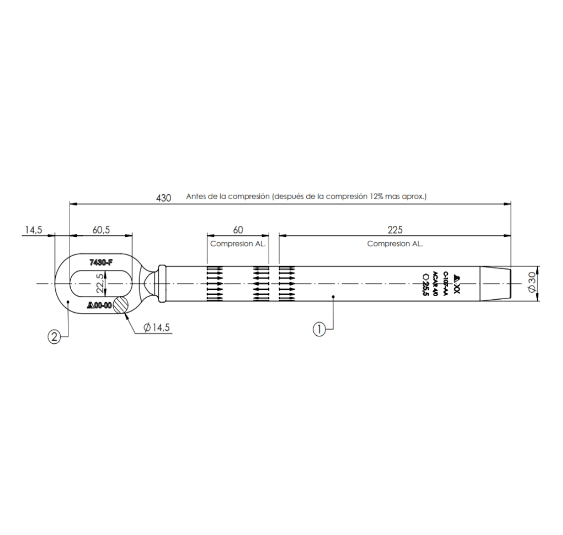 GRAPAS DE ANILLA FINAL MODELO CF-107-AA ACAR 4/0 11549 ARAGCU AT