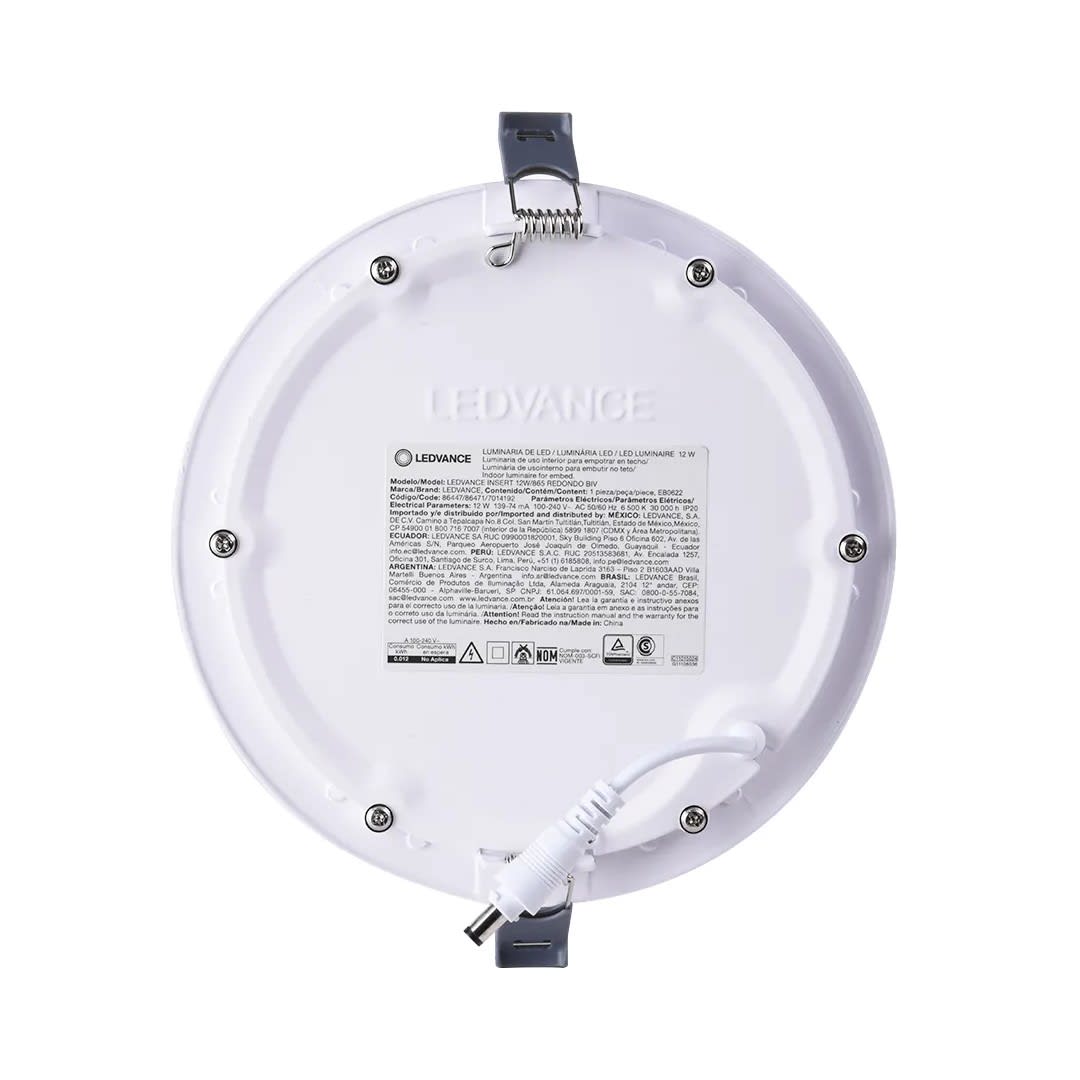DOWNLIGHT EMPOTRABLE REDONDO 12W LUZ FRIA LEDVANCE1