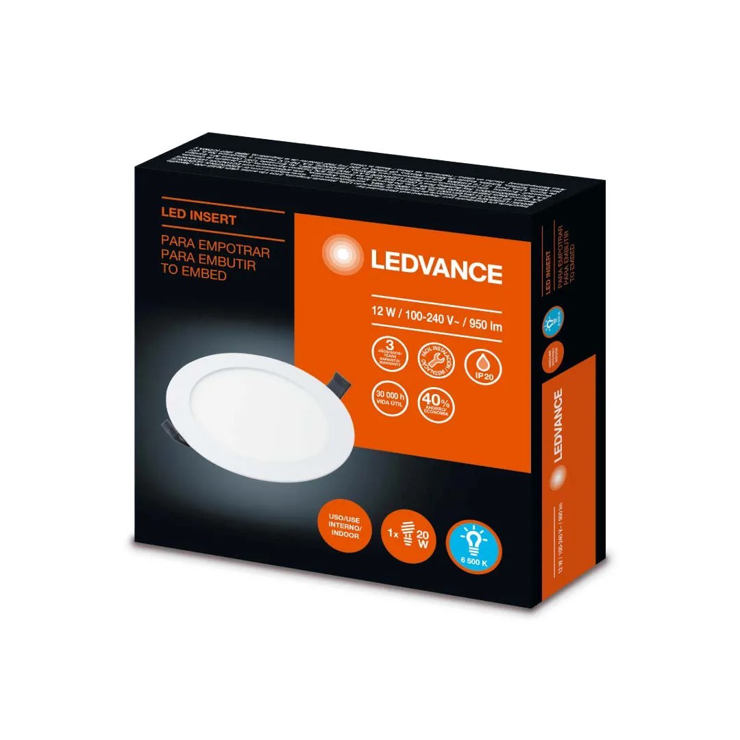 DOWNLIGHT EMPOTRABLE REDONDO 12W LUZ FRIA LEDVANCE2