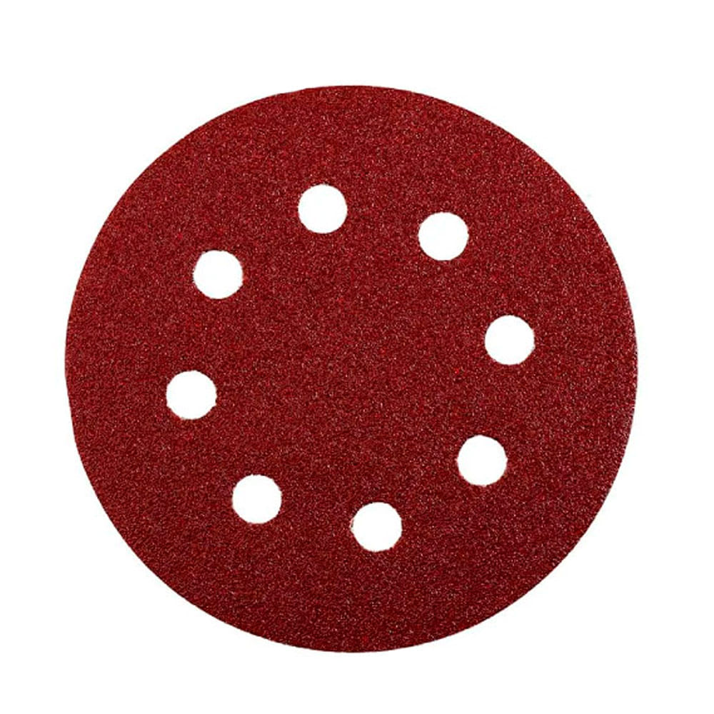 DISCOS DE LIJA ROJO GR120 METAL/MADERA 125MM 5 PIEZAS KWB1